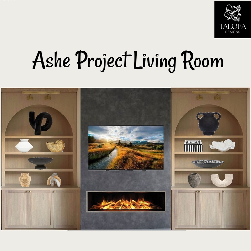 Ashe Project Custom Fireplace and Built-Ins Mood Board by Talofa Designs on Style Sourcebook