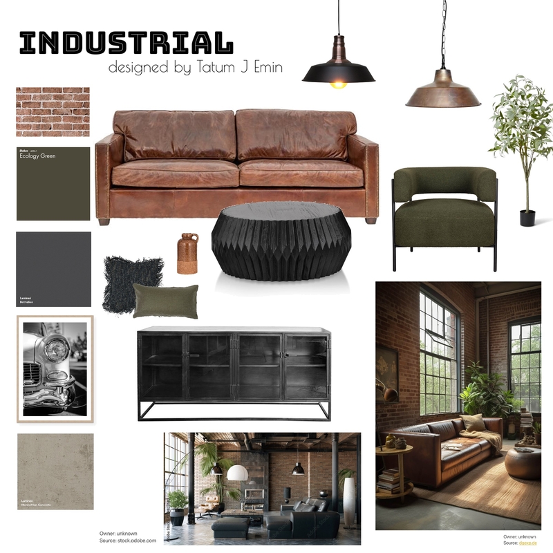 Industrial mood board Mood Board by tatumemin9 on Style Sourcebook