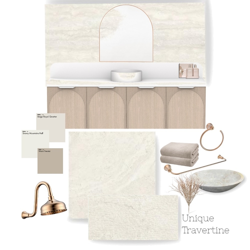 Unique Travertine Mood Board by Groove Tiles & Stone on Style Sourcebook