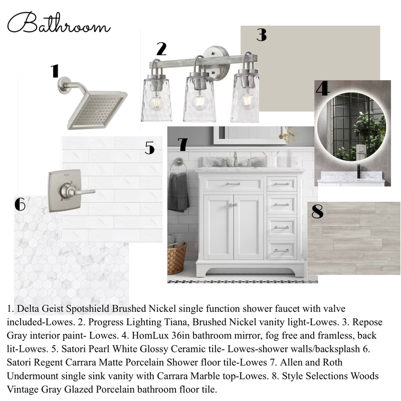 Bathroom module 9 Mood Board by Stephsdesignbook on Style Sourcebook