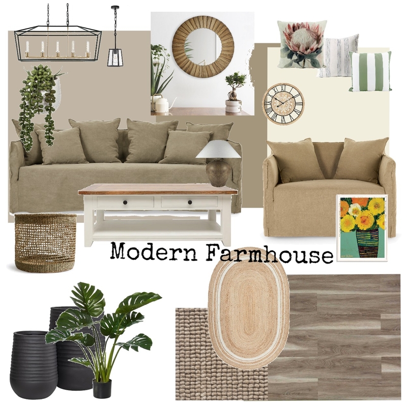 Modern Farmhouse - Living Room Mood Board by Chivala-Amy on Style Sourcebook