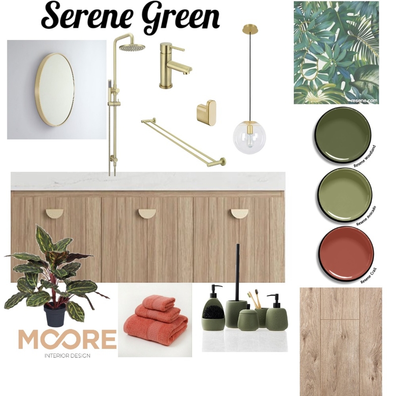 Serene Green Bathroom Mood Board by MOORE93 on Style Sourcebook