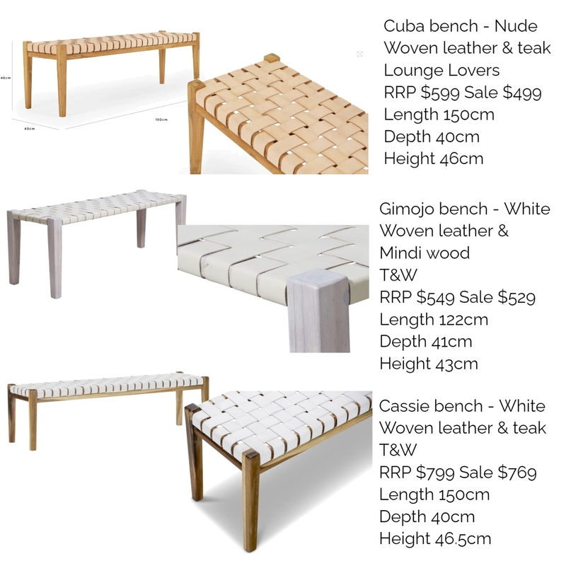 Louisa bench options Mood Board by Harper & Wilde on Style Sourcebook