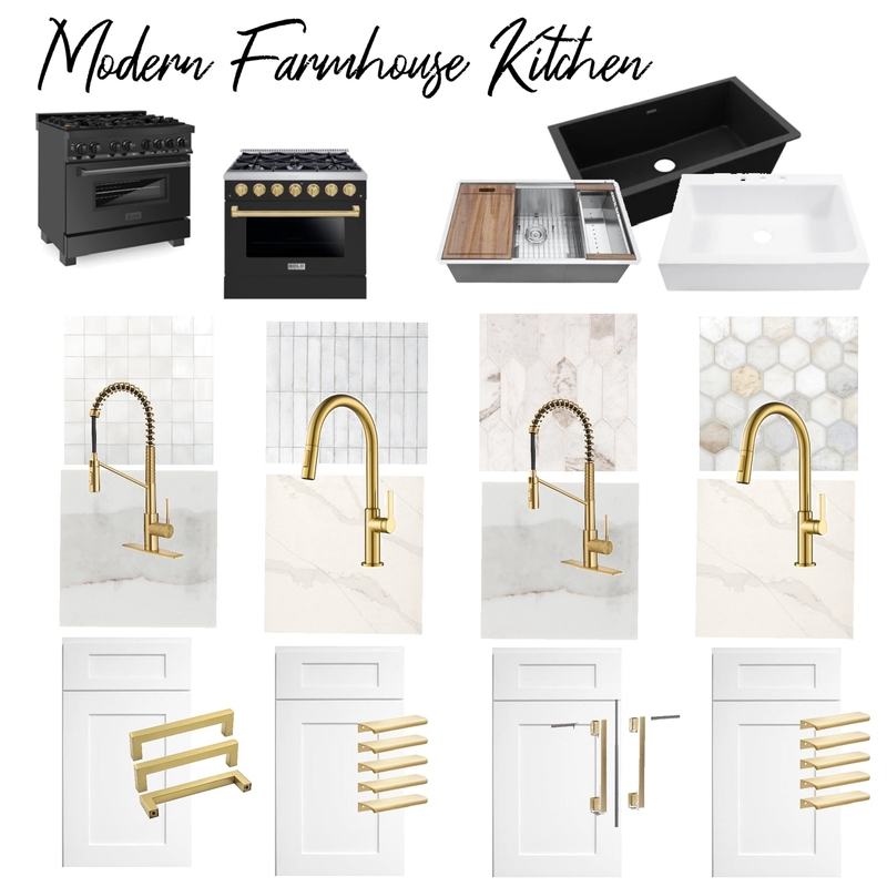 Modern Farmhouse White Kitchen Mood Board by Mary Helen Uplifting Designs on Style Sourcebook