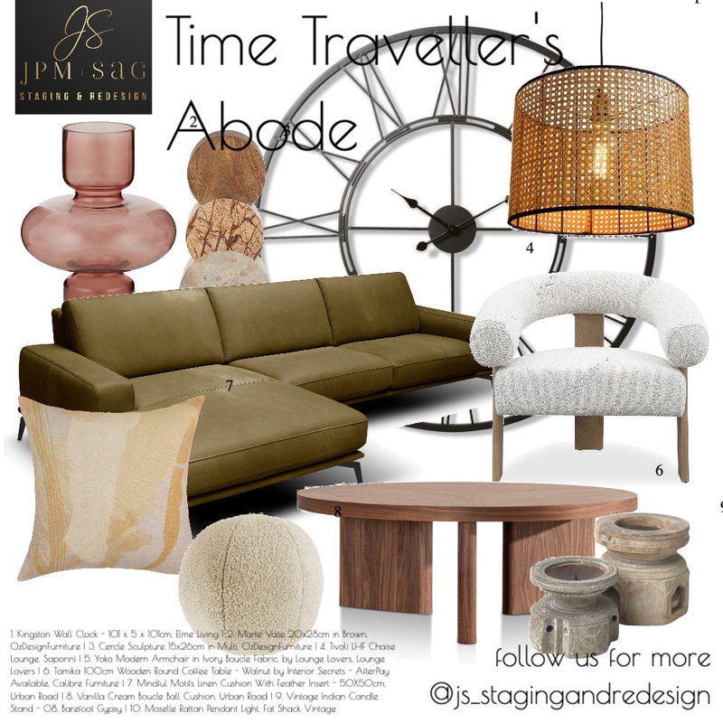 Time Traveller's Abode Mood Board by JPM+SAG Staging and Redesign on Style Sourcebook