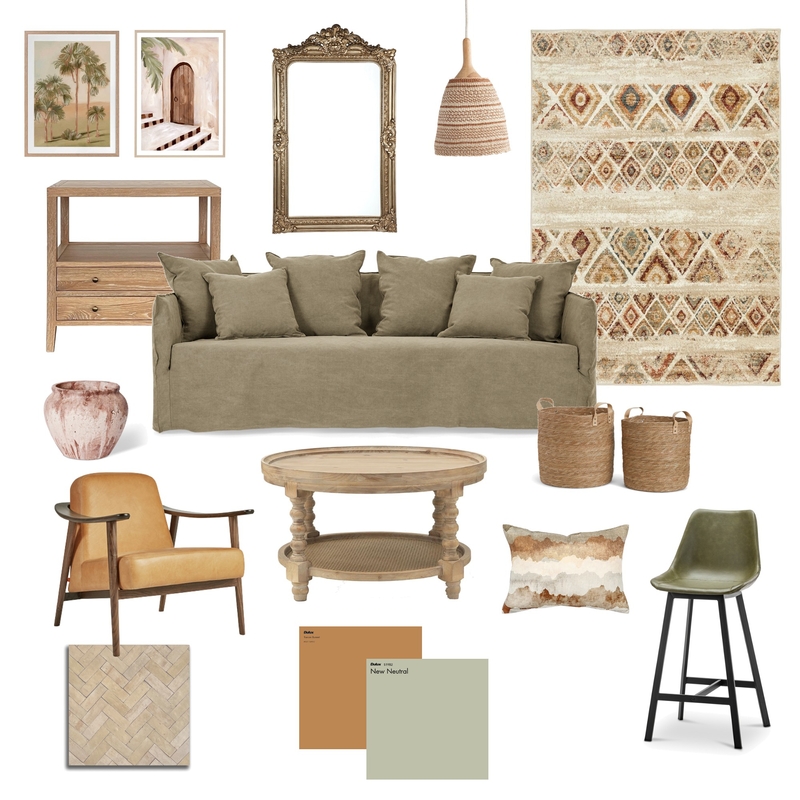 Moroccan Style Living Space Design Mood Board by Studio Tamar Creative on Style Sourcebook