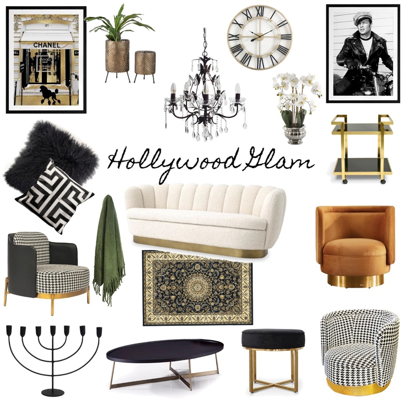 Hollywood Glam Mood Board by instylechateau333 on Style Sourcebook