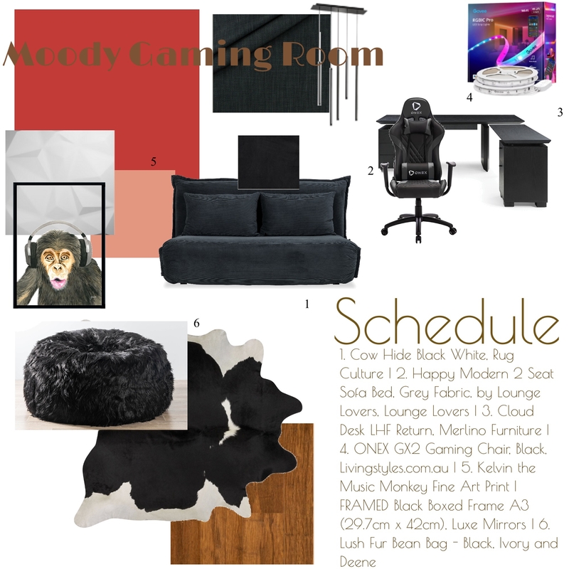 Game Room Mood Board Mood Board by maeid23180@gmail.com on Style Sourcebook