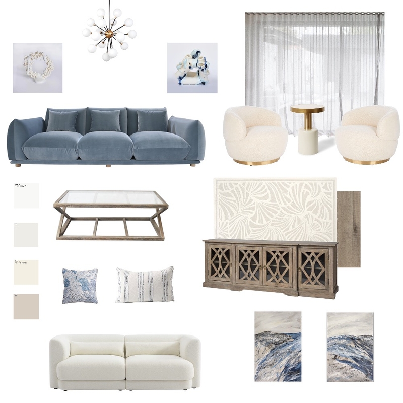 living room coastal style Mood Board by DN on Style Sourcebook