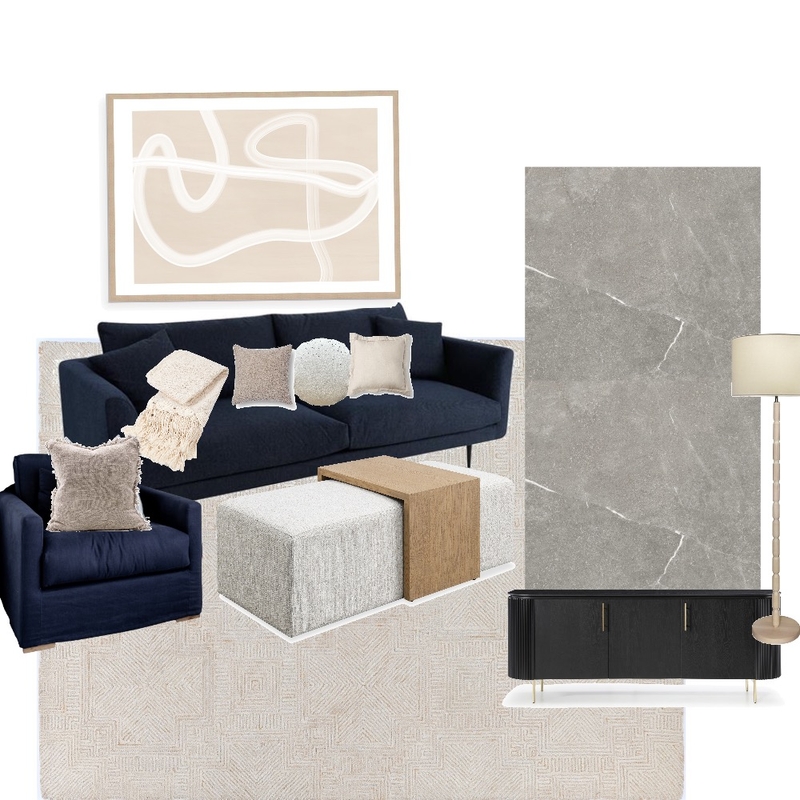 Blue and Beige Living room Mood Board by Momina1499 on Style Sourcebook