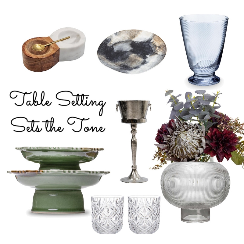 Table Setting sets the tone Mood Board by JPM+SAG Staging and Redesign on Style Sourcebook