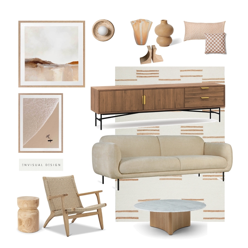 Contemporary Coastal Living Mood Board by envisual design on Style Sourcebook