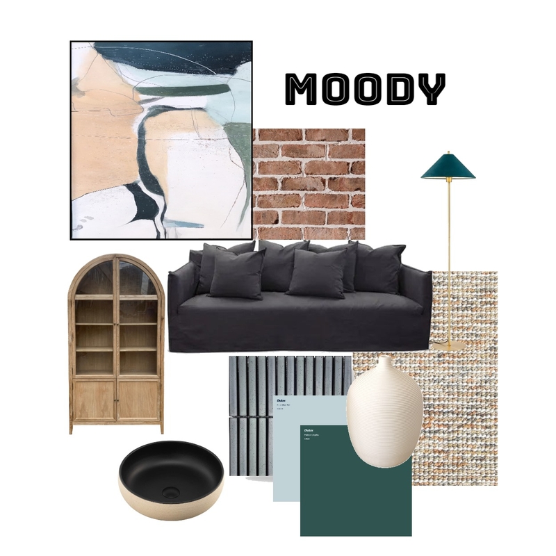 Moody Mood Board by Studio Shachi on Style Sourcebook