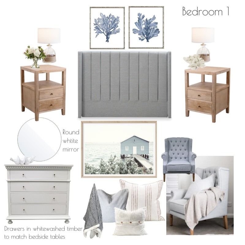 Bedroom 1 Mood Board by erinleighdesigns@hotmail.com on Style Sourcebook