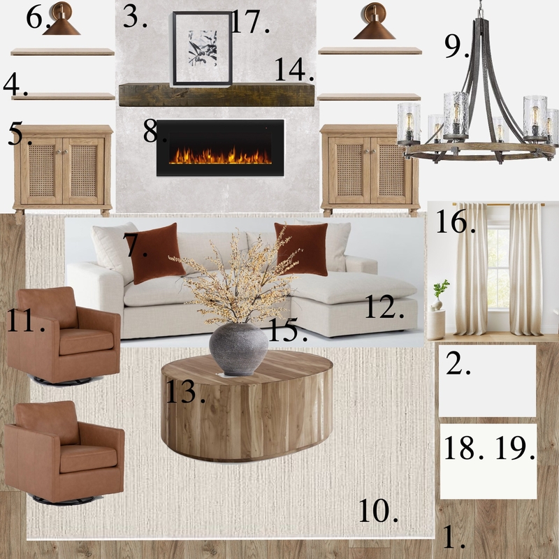 living room rustic Mood Board by Victoriaxen on Style Sourcebook