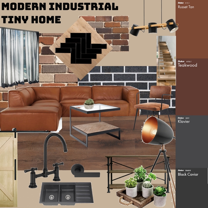 Modern Industrial Tiny Home Mood Board by KayKat1010 on Style Sourcebook