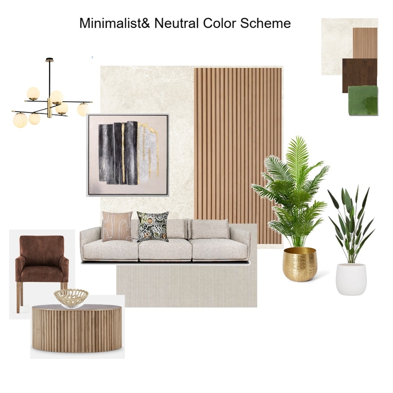 Minimalist & Neutral Color Scheme Mood Board by Asma Murekatete on Style Sourcebook