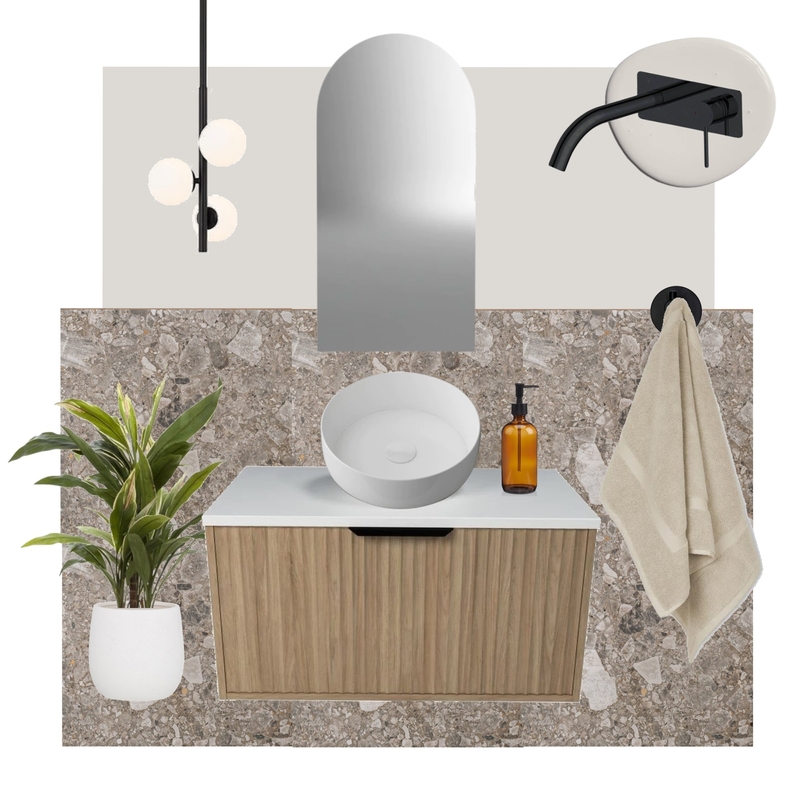 Mood Board Monday - Bao Arch Shaving Cabinet Mood Board by The Blue Space on Style Sourcebook