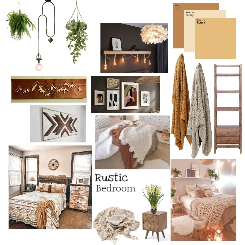 Warm Rustic Bedroom Mood Board by NicoleJepson on Style Sourcebook