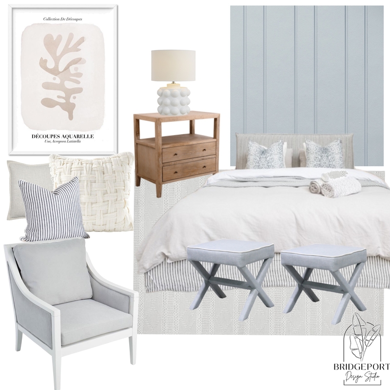 Hamptons Master Bedroom Mood Board by Bridgeport Design Studio on Style Sourcebook