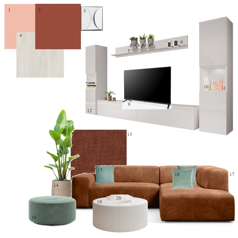 Sampleboard Woonkamer Mood Board by Amber Vandenbulcke on Style Sourcebook