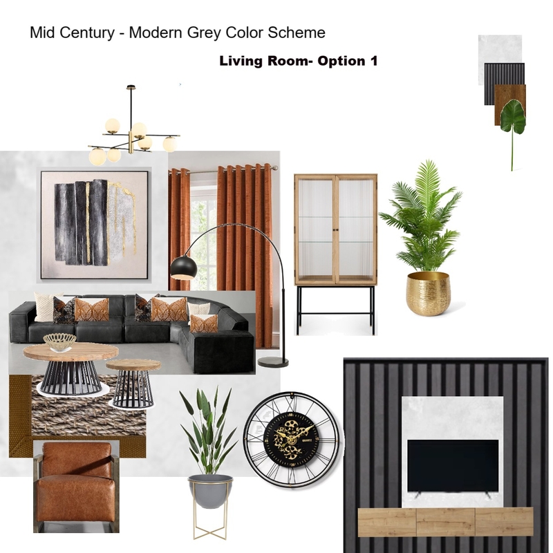 Grey Scheme Color Scheme- Living Room Grey Modular Couch Mood Board by Asma Murekatete on Style Sourcebook