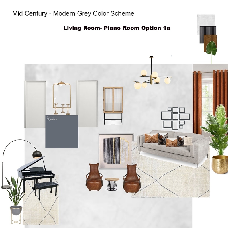 Grey Scheme Color Scheme- Piano Room Mood Board by Asma Murekatete on Style Sourcebook