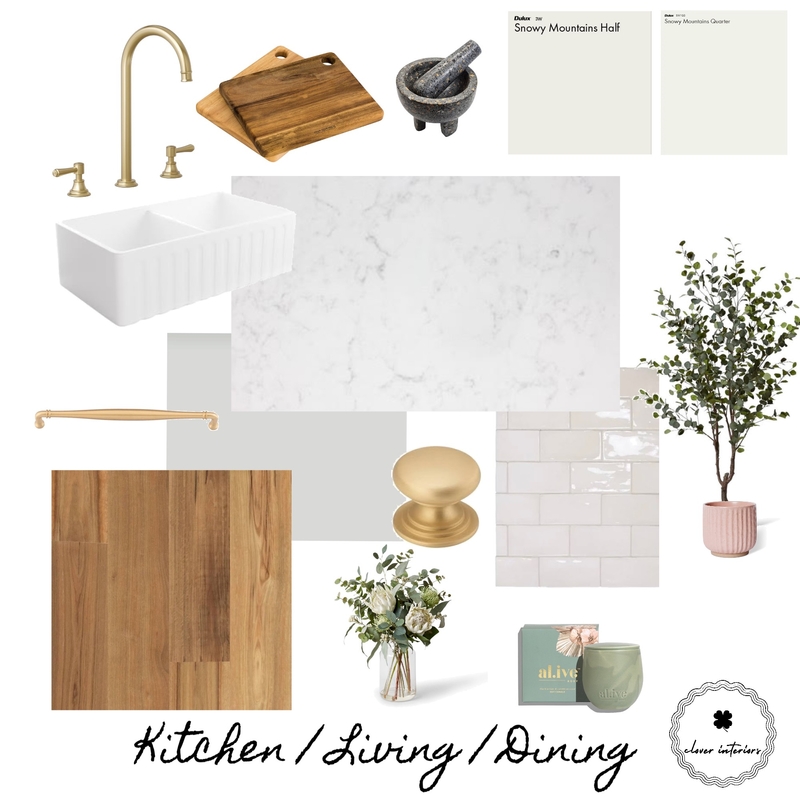 Simpson ST kitchen living dining Mood Board by CloverInteriors on Style Sourcebook