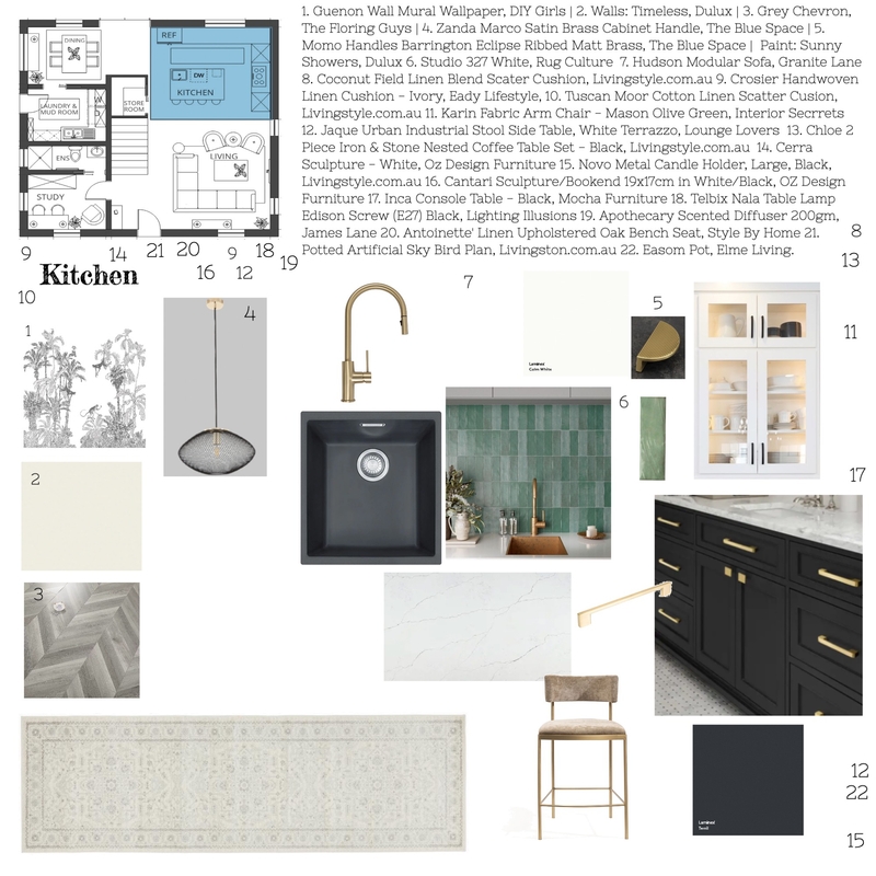 IDI Module 9 - Kitchen Mood Board by Candice Vorster on Style Sourcebook