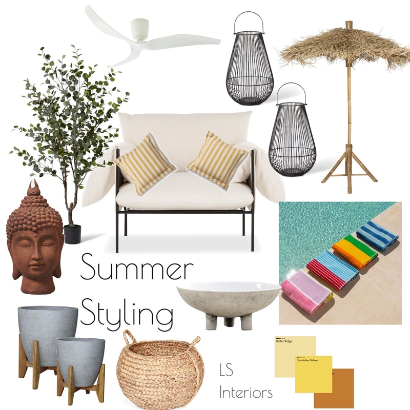 Summer Styling Mood Board by LS Interiors on Style Sourcebook