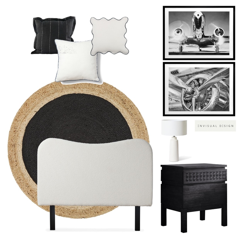 Black and white bedroom Mood Board by envisual design on Style Sourcebook