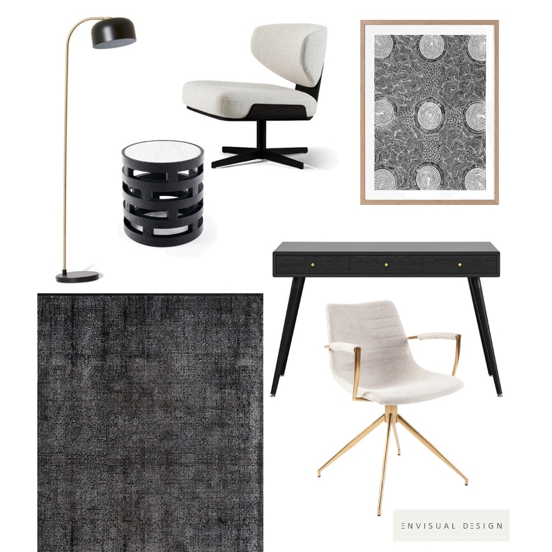 black and white Study Mood Board by envisual design on Style Sourcebook