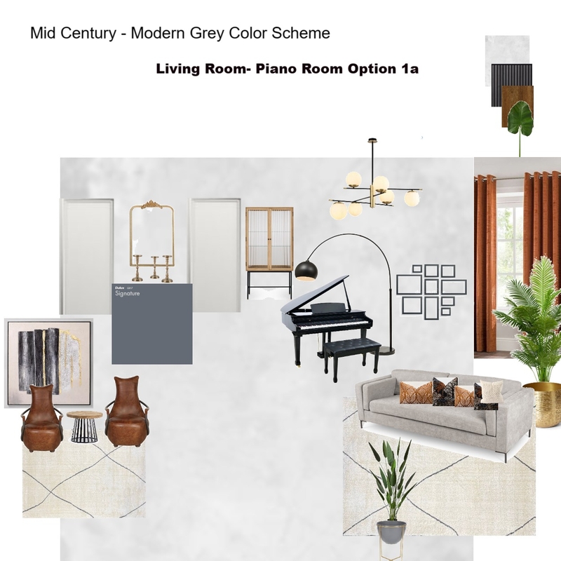 Grey Scheme Color Scheme- Piano Room Mood Board by Asma Murekatete on Style Sourcebook