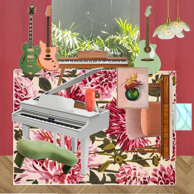 Studio - Green, Pink, Peach Mood Board by dl2407 on Style Sourcebook