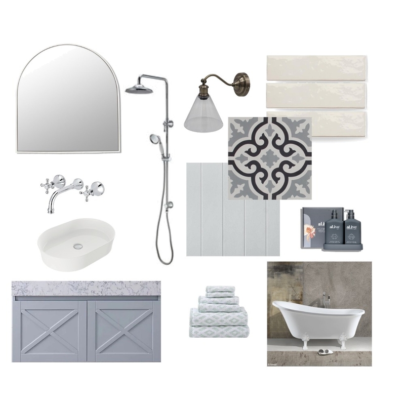 Traditional Bathroom Mood Board by Reflective Styling on Style Sourcebook