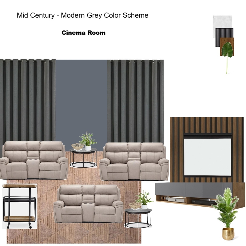 Grey Scheme Color Scheme- Cinema Room Mood Board by Asma Murekatete on Style Sourcebook