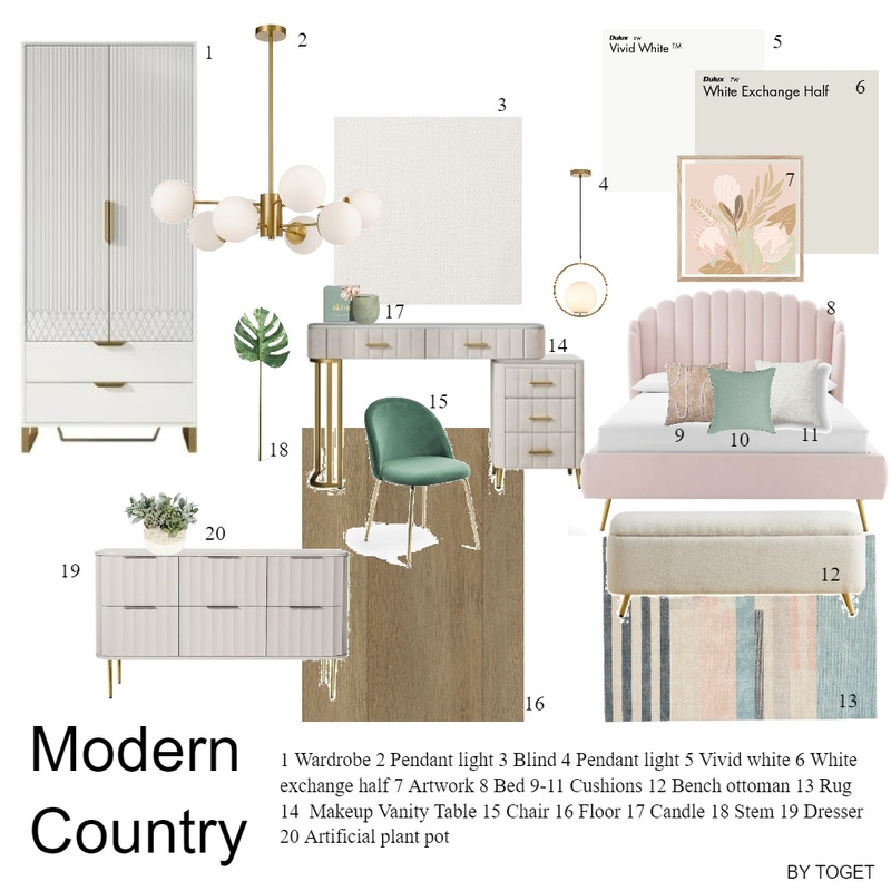 Modern Country Sample board Mood Board by TOGET on Style Sourcebook