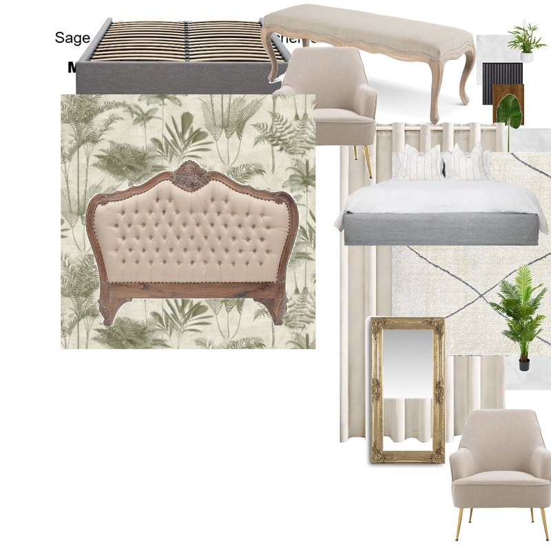 Master Bedroom option Wallpapered Walls Mood Board by Asma Murekatete on Style Sourcebook