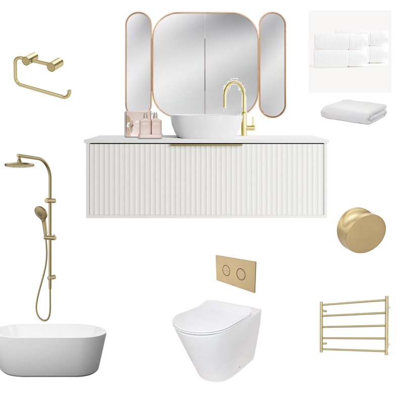 golden bathroom Mood Board by GHAIDA on Style Sourcebook