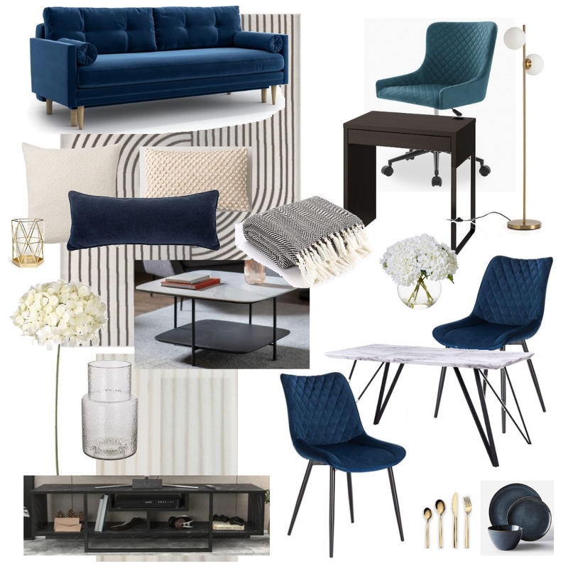 Blue theme 250 City Road - 2 bed62 Mood Board by Lovenana on Style Sourcebook