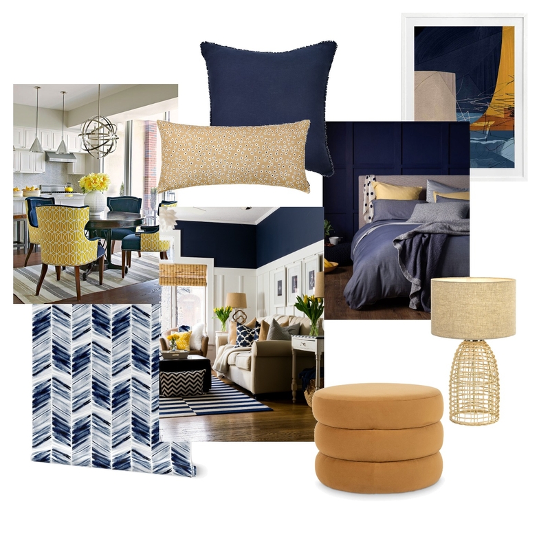 Navy/Mustard Mood Board by Cahagirl77@yahoo.com on Style Sourcebook