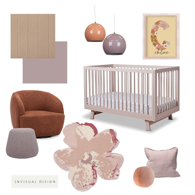 Girls Nursery Mood Board by envisual design on Style Sourcebook