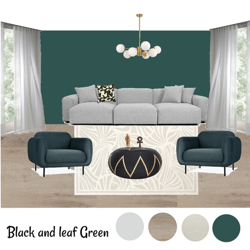 Sala en tonos verde y negro Mood Board by Betsabe on Style Sourcebook