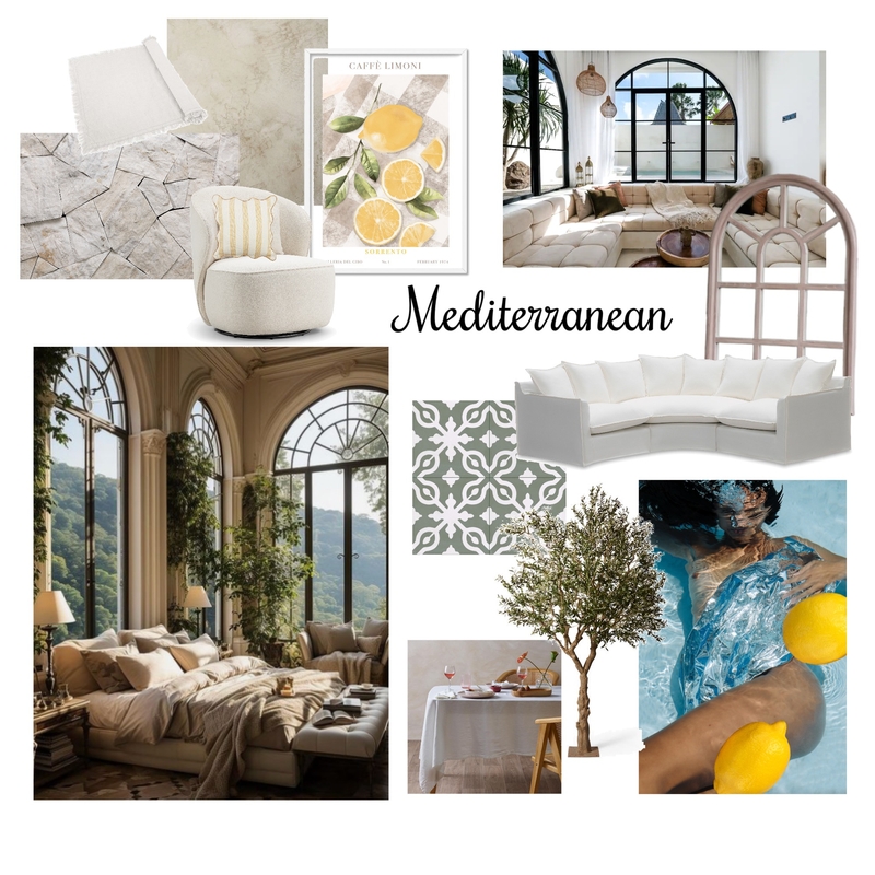 Mediterranean Mood Board by Sheridan on Style Sourcebook