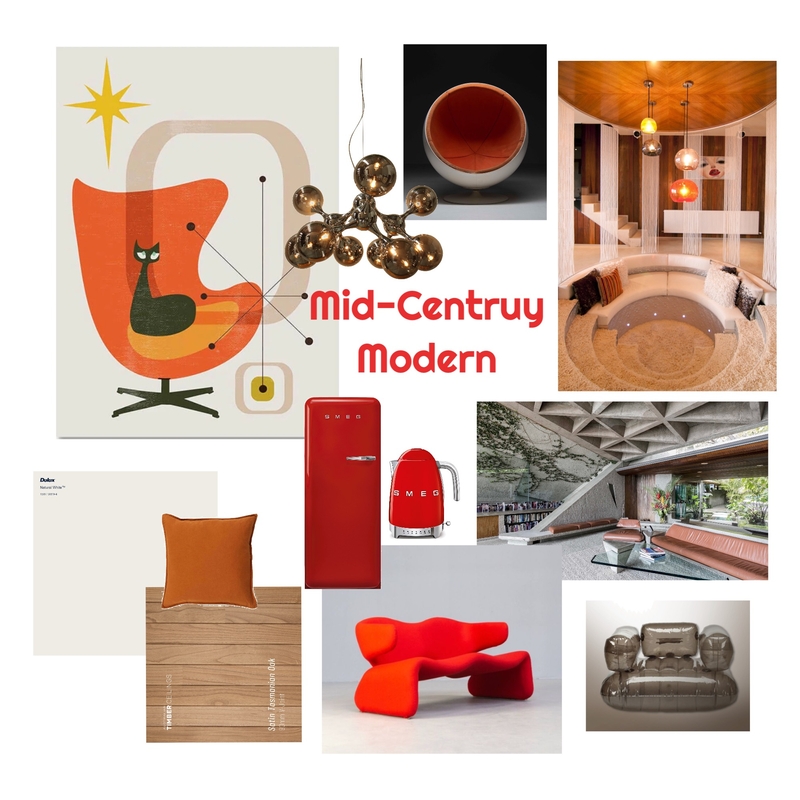 Mid-Century Modern Mood Board by Sheridan on Style Sourcebook