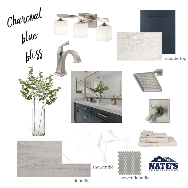 Charcoal Blue bliss Mood Board by lincolnrenovations on Style Sourcebook