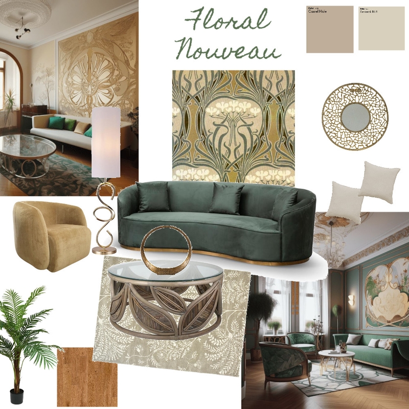 Art Nouveau Living Room Mood Board by madstyles on Style Sourcebook