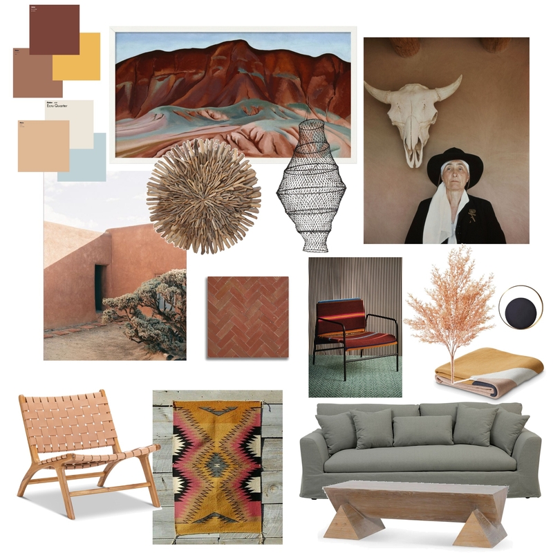 IDI 3 Modern Southwest Living Room moodboard V2 Mood Board by pamsmif@gmail.com on Style Sourcebook