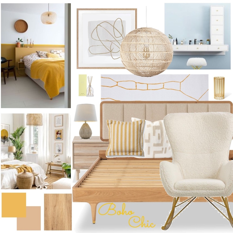 Boho Chic Bedroom Mood Board by yacine on Style Sourcebook