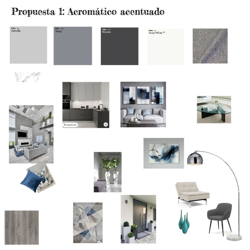 PROPUESTA  ACROMATICO ACENTUADO Mood Board by paolafabiana on Style Sourcebook